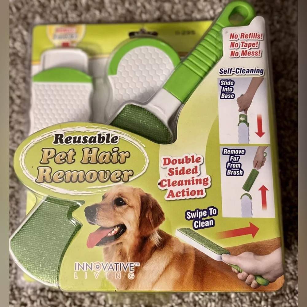 REUSABLE PET HAIR & FUR REMOVER (With Bonus Travel Kit) DOUBLE SIDED CLEANING
